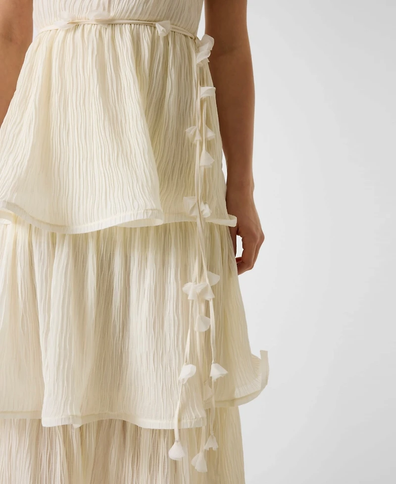 Guess Women's Alessia Square Neck Tiered Dress