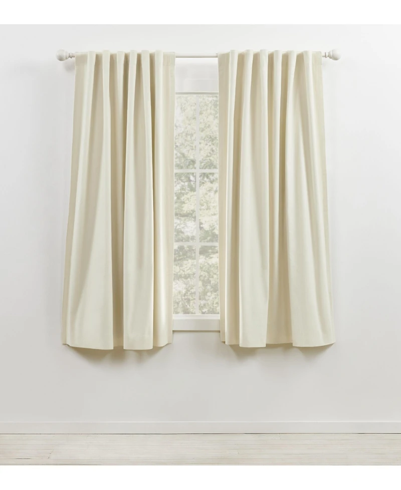 Lauren Ralph Waller Blackout Solid Back Tab Rod Pocket Curtain Panel