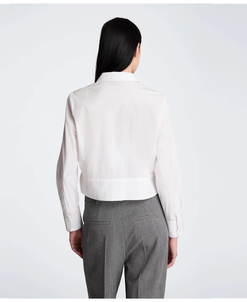 Kenneth Cole Women's Collared Long-Sleeve Shirt