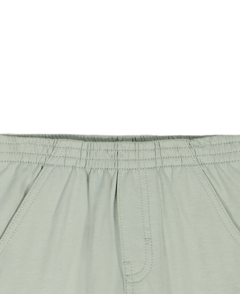 Calvin Klein Boys' 2T-7 Relaxed Multi-Stripe T-Shirt and Cargo Shorts, 2-Piece Set