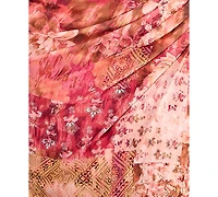 Emerald Sundae Juniors' Strapless Printed Mesh Midi Dress