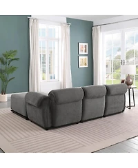 Streamdale Furniture Fashionable grey chenille modular sofa with iron frame, 93" L