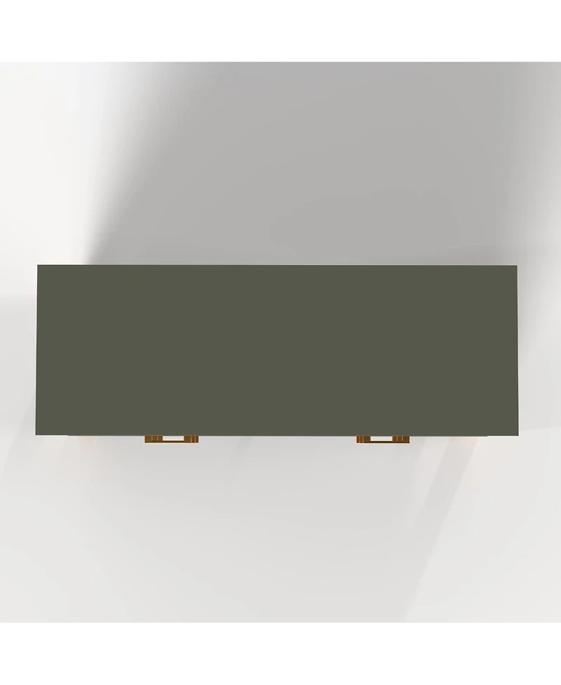 Streamdale 6-Drawer Dresser with Metal Handles & Solid Wood Legs