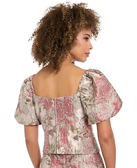 Muse Women's Bubble-Sleeve Bustier Top