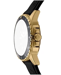 Dkny Men's Sport Watch Green Dial Black Silicone Strap, 43mm