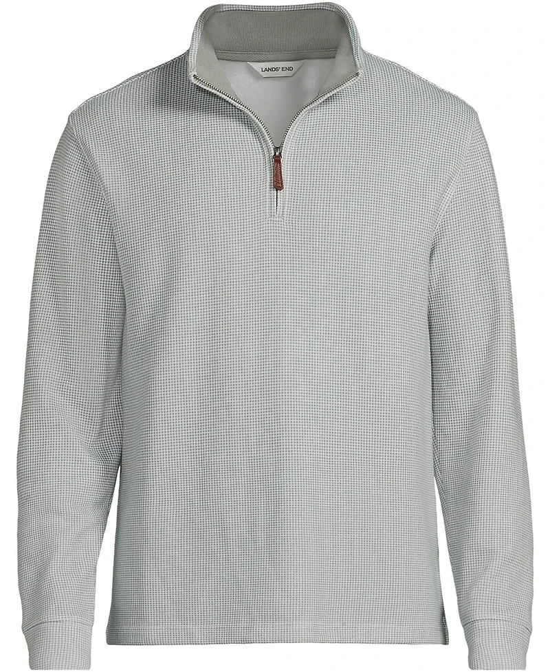 Lands' End Men's Bedford Rib Casual Quarter Zip Sweater