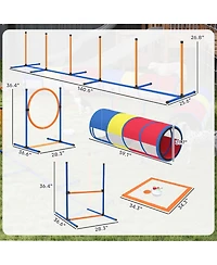 PawHut Dog Agility Training Equipment, 12-Piece Dog Obstacle Course