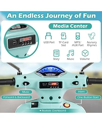 Mecale 12V Kids Electric Motorcycle Licensed Vespa with Music and Training