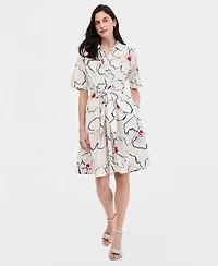Tommy Hilfiger Women's Belted Midi Dress