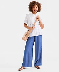 Style & Co Petite Short-Sleeve Shirt, Macy's Exclusive