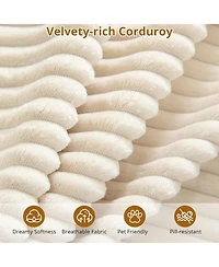 gaomon Cloud Sectional Couch 106" Modern L-Shape Corner Modular Upholstered Sofa with Loveseat Chaise Deep Seat Plush Corduroy Fabric Foam Cushio