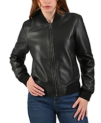 Frye Women's Bomber Lamb Leather Jacket