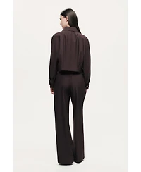 Nocturne Women's Relaxed Drawstring Wide-Leg Pants