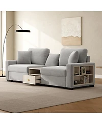 Streamdale Furniture Modern Sofa Couch Modular Upholstered Sofa with Storage Armrest