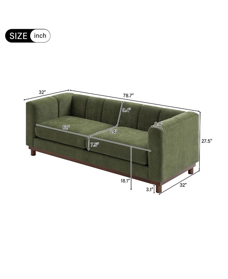 Streamdale Furniture Modern Sofa Couch Loveseat for Living Room, Apartment, Small Space