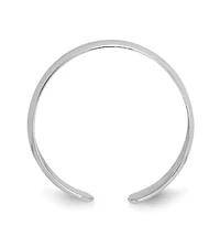 Curata Jewelry Solid 14k Yellow or White Gold 3mm Classic Polished Adjustable Toe Ring