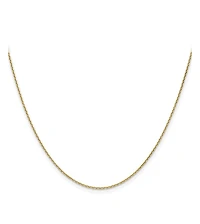 Curata Jewelry Solid 18k Yellow Gold Italian Sparkle-Cut 1.1mm Cable Chain Necklace 16 -24 Inches Chain Necklace
