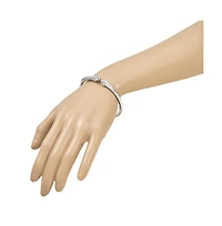 Curata Jewelry Solid 18k Panther Head Hinged Cuff Bangle