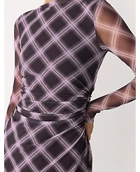 Whistles Women's Check Mesh Dress