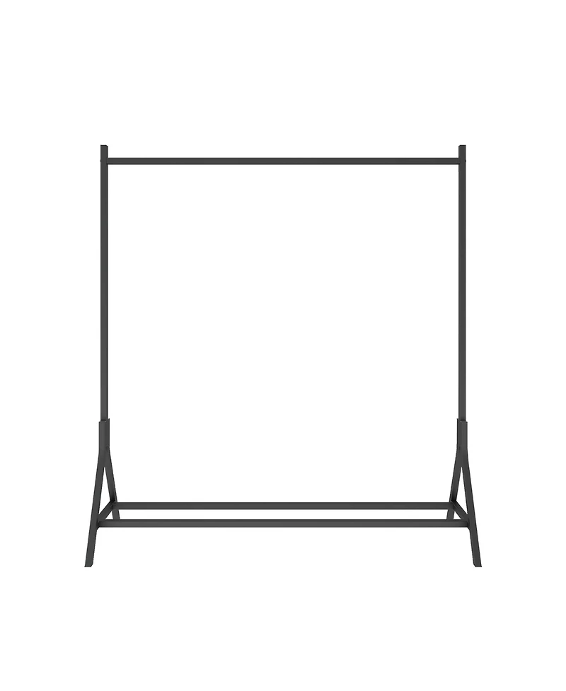 Rainsken A-Frame Metal Clothes Hanger, Multi-Functional Single-Rod Garment Stand, with Adjustable Anti-slip Feet, Bottom Double Pole Storage for Home