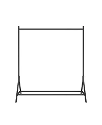 Rainsken A-Frame Metal Clothes Hanger, Multi-Functional Single-Rod Garment Stand, with Adjustable Anti-slip Feet, Bottom Double Pole Storage for Home