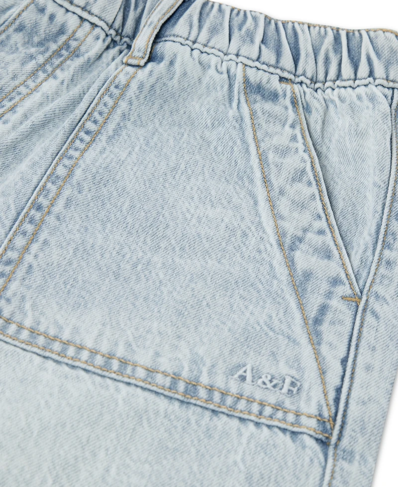 abercrombie kids Girls' High-Rise Denim Shorts