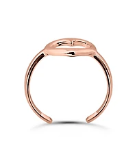 Giani Bernini Open Heart Polish Adjustable Toe Ring. 18Kt Rose Gold over Sterling Silver. Created for Macy's.
