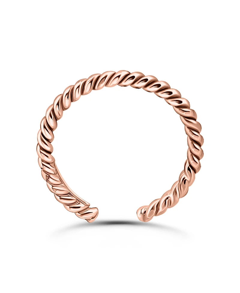 Giani Bernini Rope Twist Adjustable Toe Ring. 18KT Rose Gold over Sterling Silver. Created for Macy's.