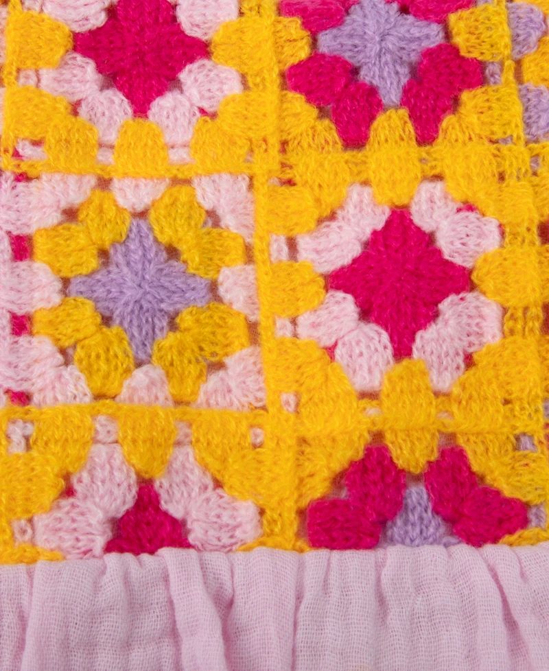 Baby Essentials Girls' Crochet Romper & Headband, 2-Piece Set