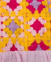 Baby Essentials Girls' Crochet Romper & Headband, 2-Piece Set