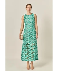 English Factory Women's Floral Embroidered Midi Dress