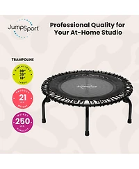 JumpSport 230 Fitness Trampoline, 39-inch | Essential | Low-Impact Home Rebounder | 3-Piece Frame