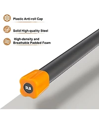 Signature Fitness Total Body Workout & Exercise Weighted Bar Padded Grip, 3 Pack