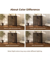 LuxenHome Manufactured Wood Door Storage Cabinet