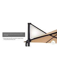 Boyel Living 9x9 Ft Square Roman Patio Umbrella - Classic Shade for Small Patio, Poolside & Outdoor Dining