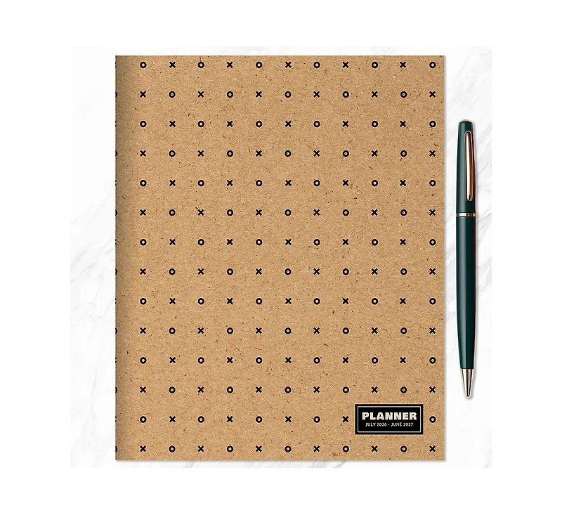 Tf Publishing Paper Goods July 2026 - June 2027 Kraft Dot Medium Monthly Planner