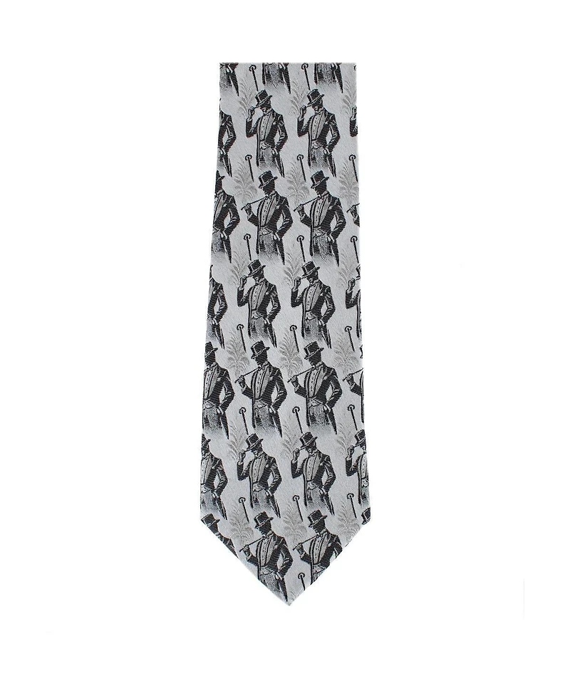 Trafalgar Men's Ambrose Dapper Night Silk Formal End Suspenders and Necktie Set