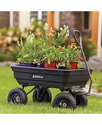 Gorilla Carts Poly Garden Dump Cart Camping Beach Wagon