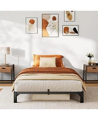 gaomon Bed Frame, Heavy Duty Metal Platform Bed Frame with Durable Iron Slat Support and Legs, No Box Spring Required, No Screws Needed