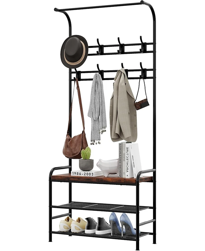gaomon Retro Slim Hall Tree Coat Rack