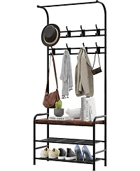 gaomon Retro Slim Hall Tree Coat Rack