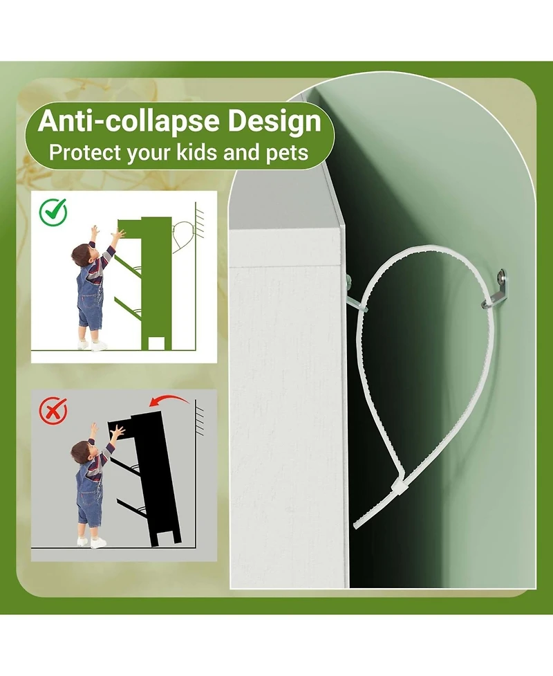 gaomon Fluted Modern Farmhouse Shoe Cabinet