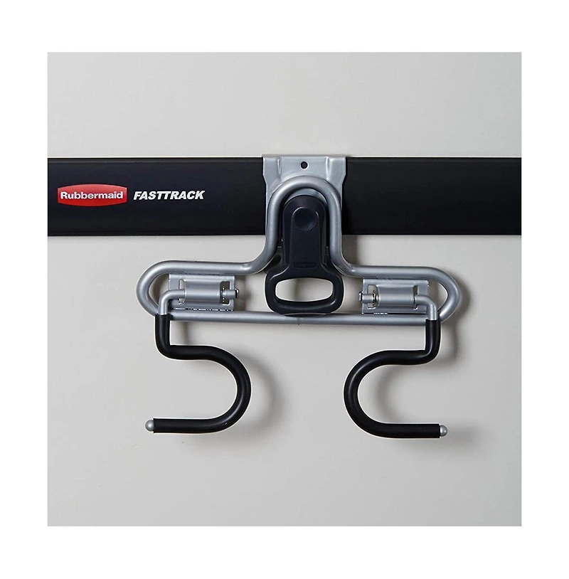 Rubbermaid FastTrack Wall S Hook 2 Handle Storage Organizer Rack for Hand Tools