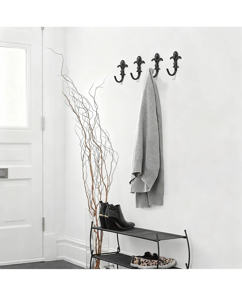 Yigii 5 Pack Heavy Duty Zinc Alloy Wall Hooks for Hanging Clothes, Towels, and More