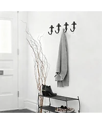 Yigii 5 Pack Heavy Duty Zinc Alloy Wall Hooks for Hanging Clothes, Towels, and More