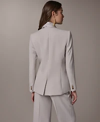 Donna Karan New York Women's Draped Necktie Fitted Blazer