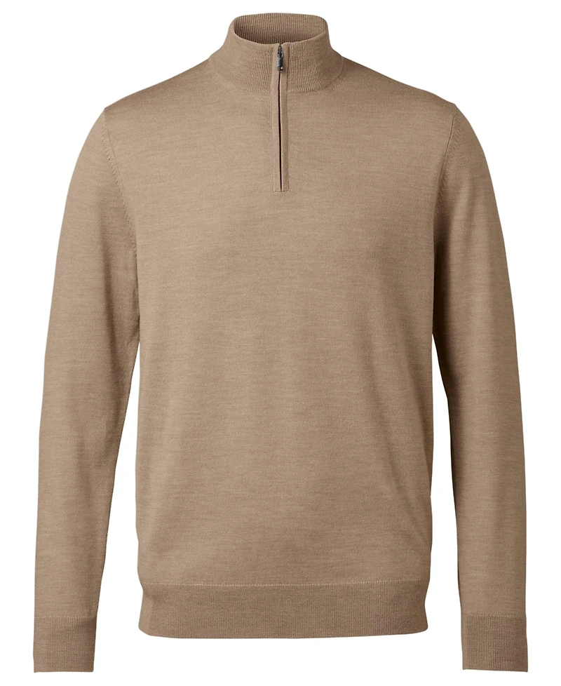 Charles Tyrwhitt Men's Long Sleeve Quarter-Zip Merino Wool Sweater