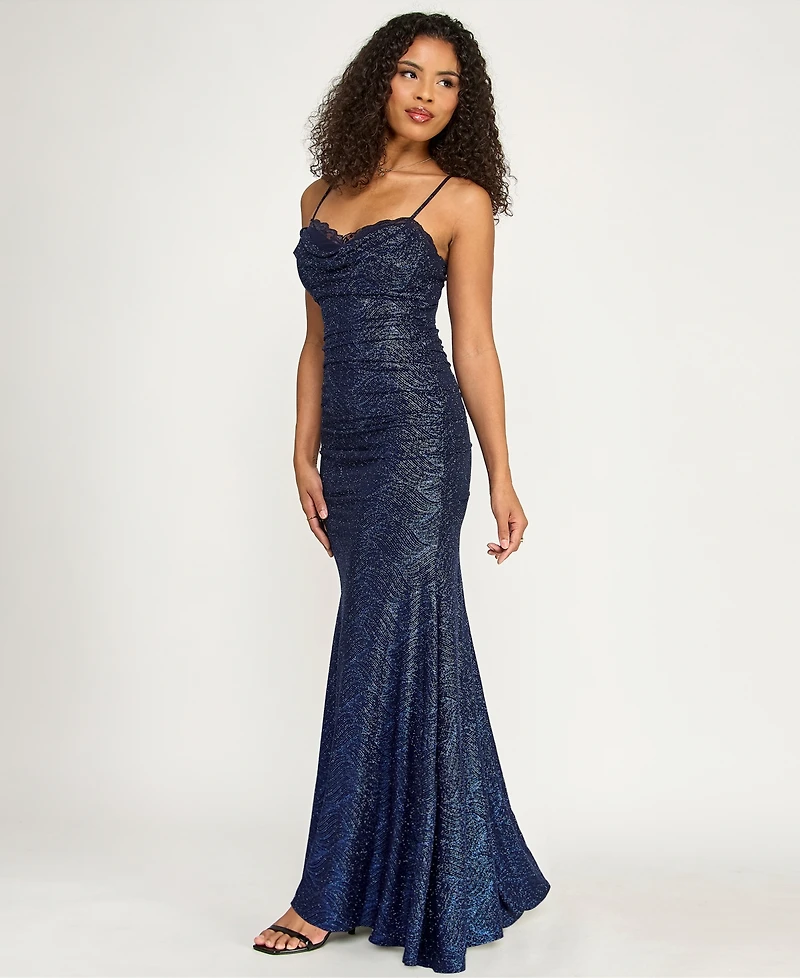 Emerald Sundae Women's Sweetheart Neck Ruched Gown