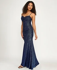 Emerald Sundae Women's Sweetheart Neck Ruched Gown