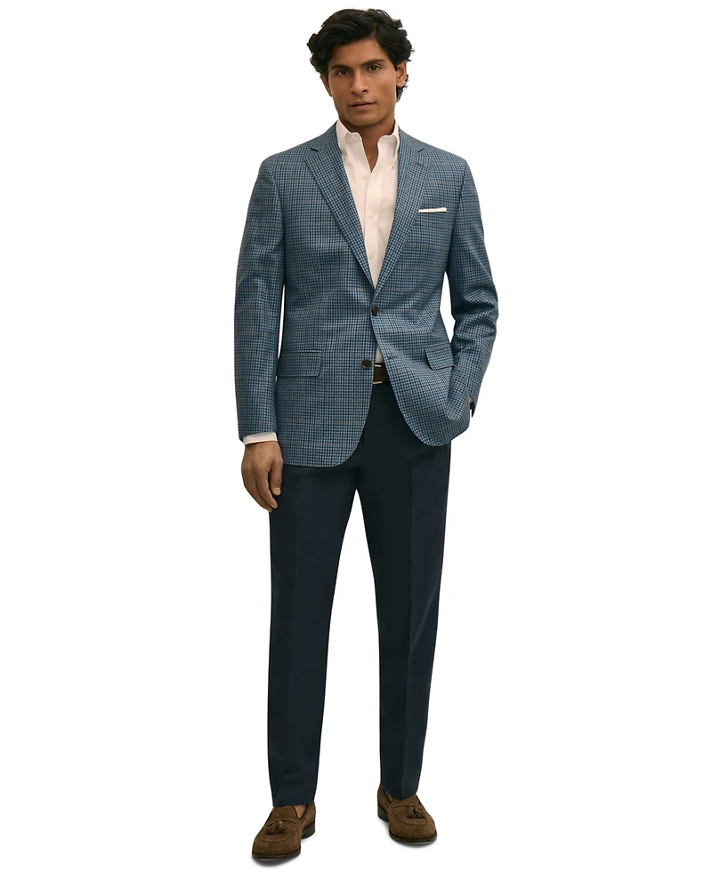 B by Brooks Brothers Men's Plaid Stretch Classic-Fit Suit Jacket